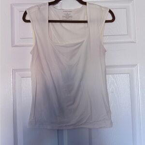 White House Black Market Ivory Muscle Tee